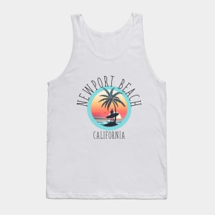 Newport Beach - California (with Black Lettering) Tank Top